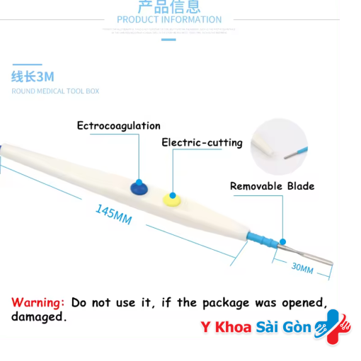 Tay dao cắt đốt 2 nút bấm sử dụng một lần